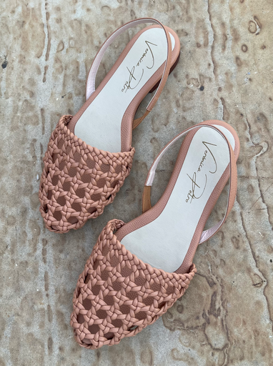 SANDALIA TEJIDA COLOR MOCA MOUSSE